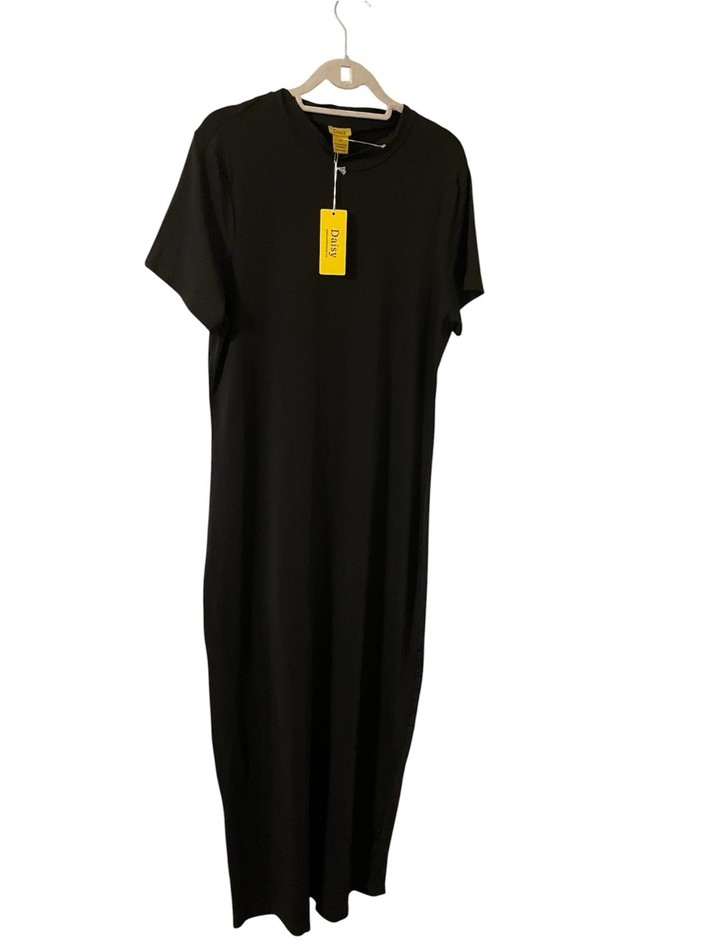Daisy Black Short-Sleeve Maxi Dress 3X. NWT.